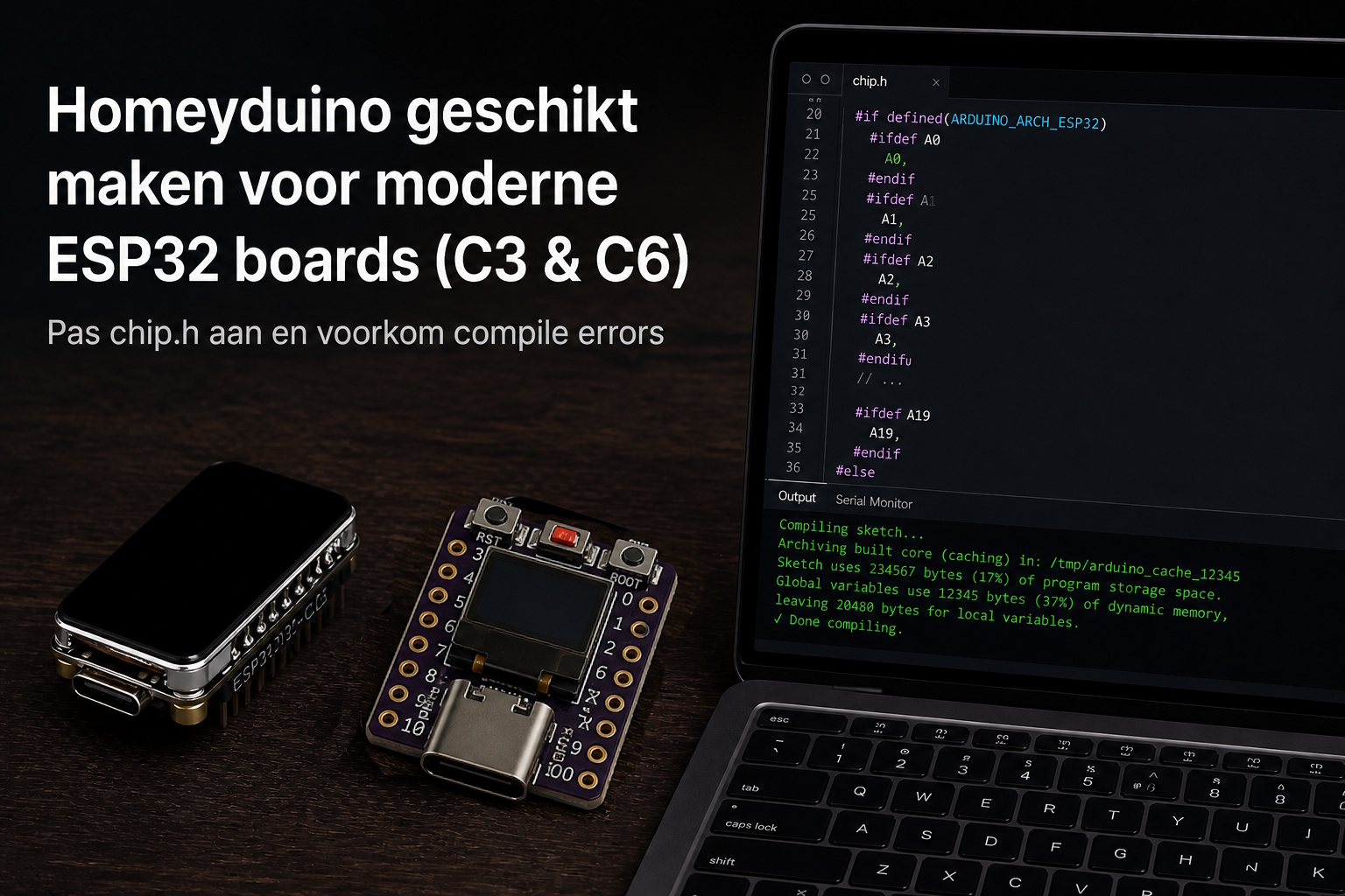 Maak de nieuwe generatie ESP32 C3 en C6 compatibel met Homeyduino